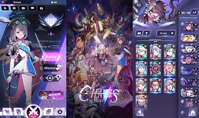 Chaos Academy – game thẻ bài có cơ chế chiến đấu lạ