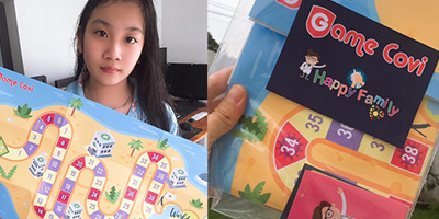 Bé gái lớp 5 sáng tạo board game Covi, dành lợi nhuận ủng hộ quỹ phòng chống Covid-19