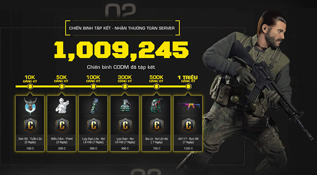 Call of Duty: Mobile VN đạt cột mốc 1 triệu người đăng ký trước