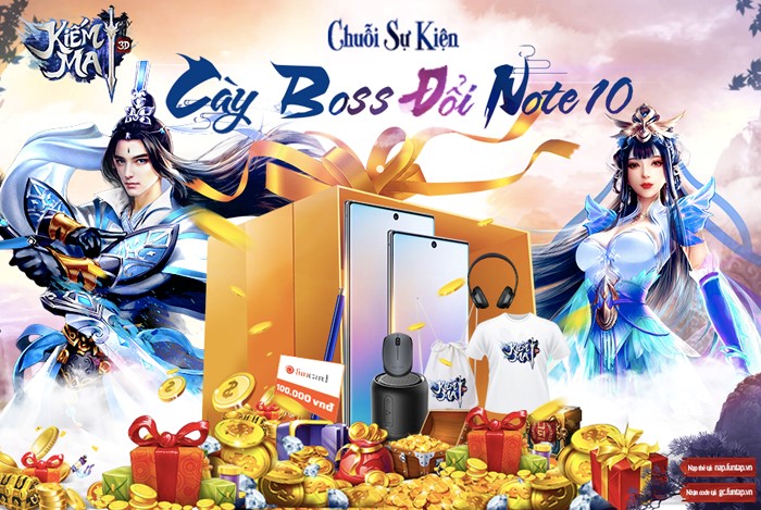 Kiếm Ma 3D Funtap tung sự kiện Cày Boss đổi Note 10 hot nhất tháng 9