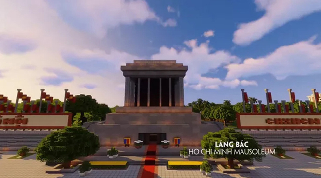 Game thủ tái hiện các công trình nổi tiếng của Việt Nam vào Minecraft