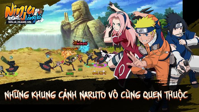 Ninja Làng Lá Mobile tái hiện gần như hoàn chỉnh những khung cảnh quen thuộc từ Naruto