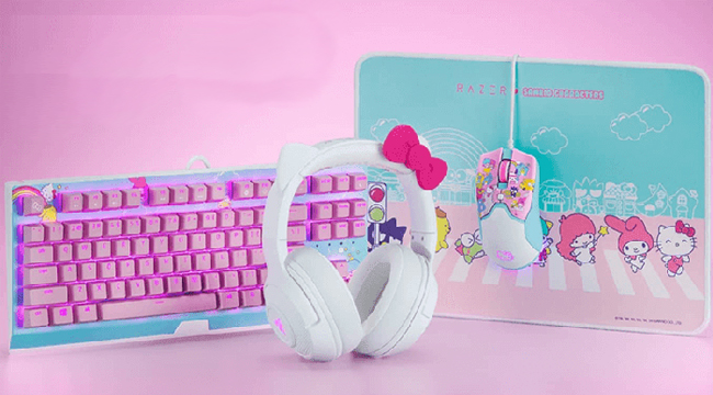 Razer tung ra bộ thiết bị độc quyền Hello Kitty hường phấn siêu bánh bèo