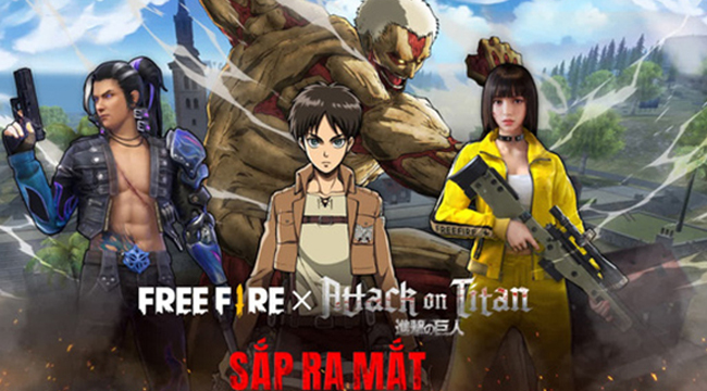 Free Fire công bố hợp tác với anime nổi tiếng bậc nhất Attack on Titan