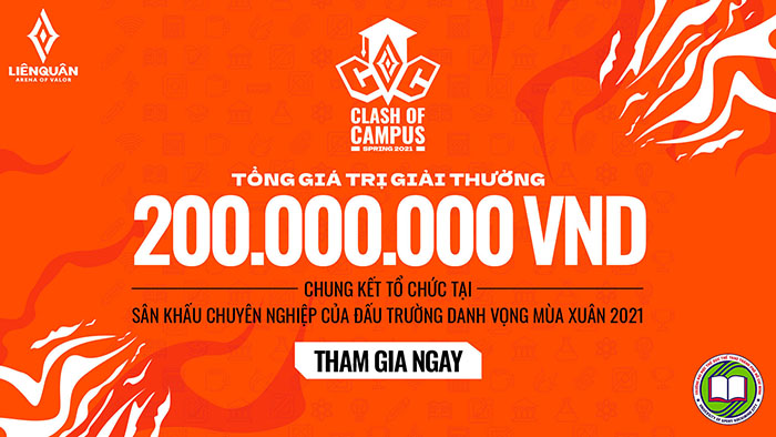 Liên Quân Mobile mở đăng ký giải đấu Clash of Campus với tổng giải thưởng lên đến 200 triệu