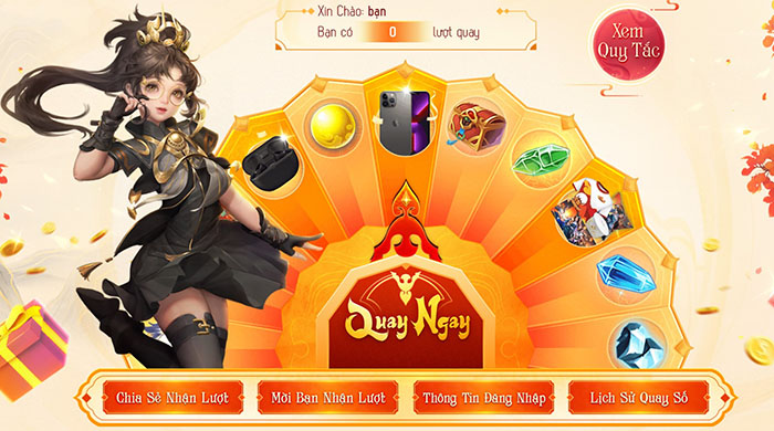 Võ Lâm Truyền Kỳ Mobile mở Vòng Quay May Mắn, mừng game chuẩn bị đón tuổi mới