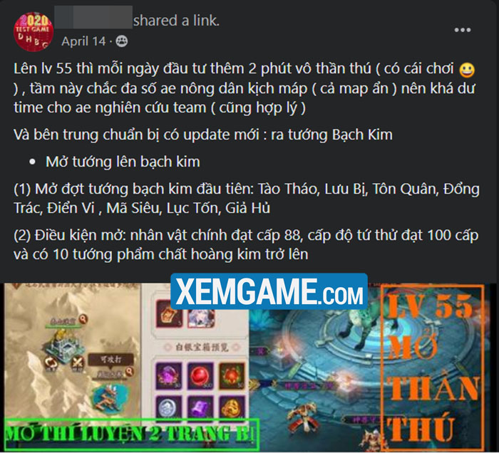 Bạch Kim Tướng – “siêu vũ khí” mới cho game thủ Tân OMG3Q VNG trong bản cập nhật  