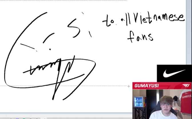 LMHT: Bộ đôi sao T1 bất ngờ kí tặng fan Việt Nam trên stream