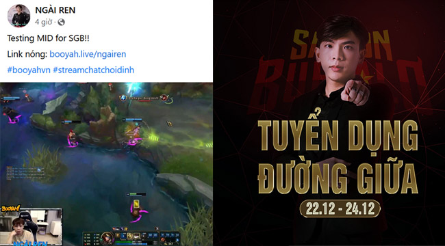 Cộng đồng game thủ thích thú khi xem Ngài Ren tuyển đường giữa cho Saigon Buffalo ngay trên livestream