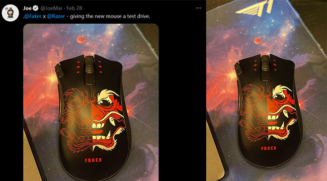 CEO T1 được Razer tặng chuột mới, fan Faker tranh nhau đòi mua lại
