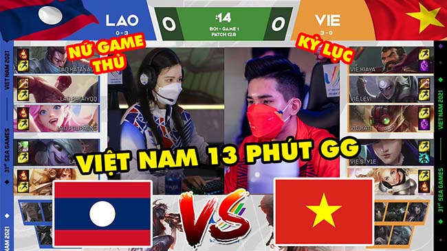[SEA Games 31] Highlight Việt Nam vs Lào lượt về: GAM xác lập siêu kỷ lục 13 phút GG