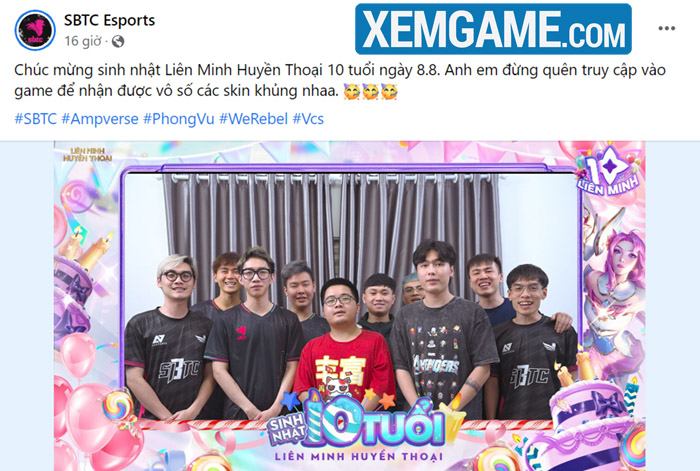 Buổi livestream sinh nhật 10 tuổi LMHT của Riot Games sẽ có cả tiếng Việt