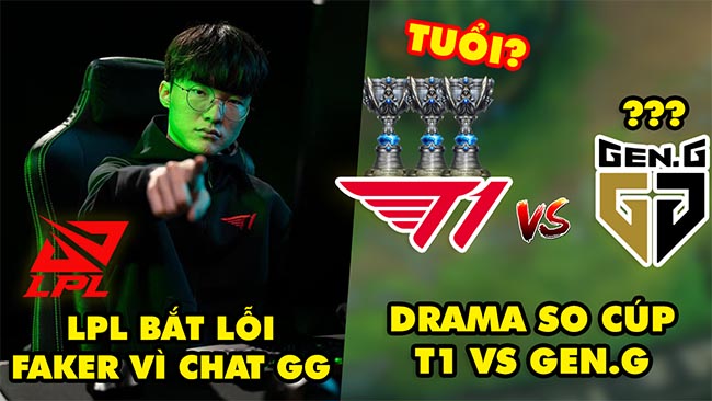 Update LMHT: Fan tranh cãi drama Gen.G so cúp CKTG với T1, Báo Trung bắt bẻ Faker vì viết “GG”