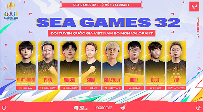 Valorant: Đội tuyển Việt Nam chốt danh sách tuyển thủ tham dự Sea Games 32