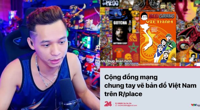 VTV vinh danh bản đồ Việt Nam của Độ Mixi trên r/place, fan quốc tế cũng ngả mũ bái phục