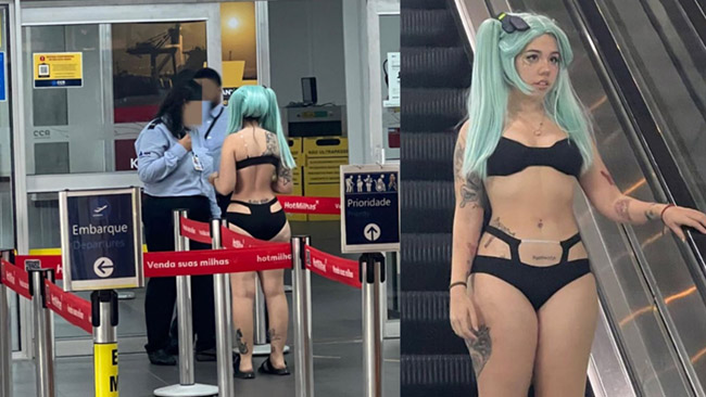 Nữ cosplayer Kine-Chan bị cấm lên máy bay vì đồ cosplay quá “mát mẻ”