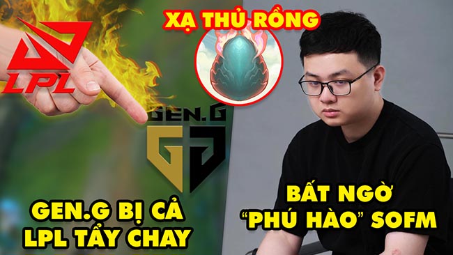 Update LMHT: GEN.G bị cả LPL tẩy chay, Cộng đồng bất ngờ về “phú hào” SofM, Hé lộ Xạ Thủ Rồng 2024