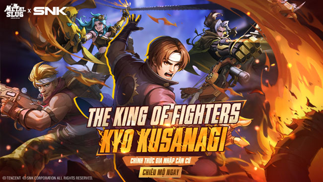 Metal Slug: Awakening x King of Fighters – Kyo Kusanagi chính thức gia nhập Quân Đoàn