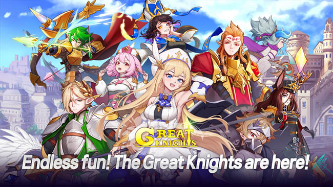 GreatKnights: tựa game thẻ tướng chiến thuật với đồ họa anime đẹp
