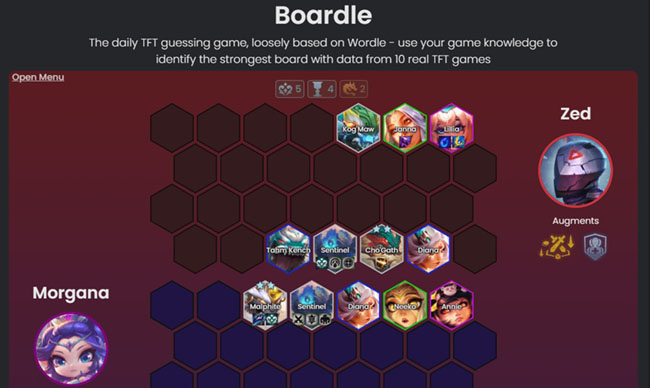 Xuất hiện minigame TFT Boardle giả lập thế trận ĐTCL để giải trí