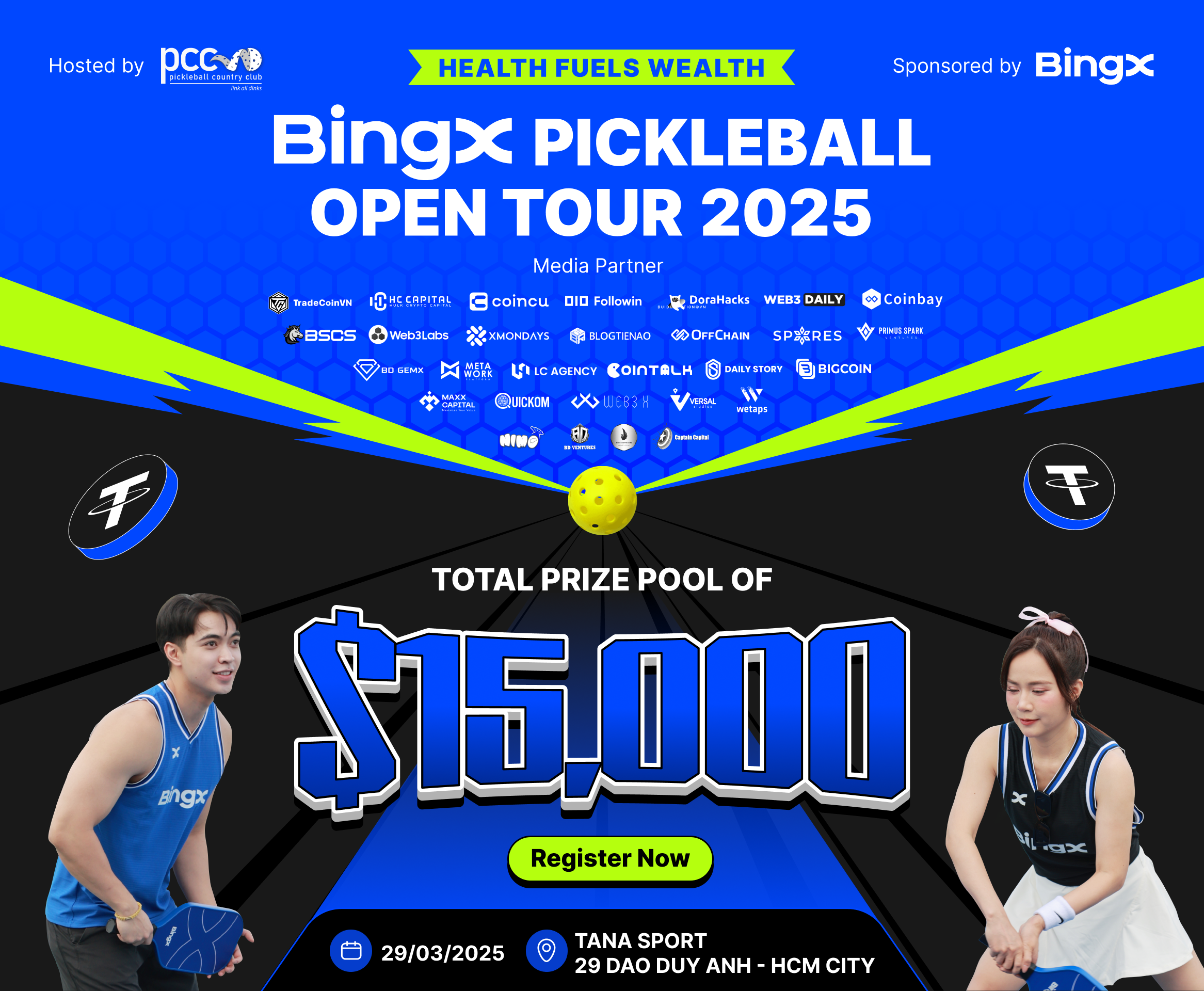 BingX Pickleball Open Tour 2025 – Bùng Nổ Với Giải Thưởng 400 Triệu