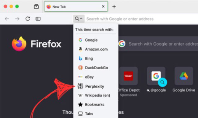 Firefox Mozilla bổ sung công cụ AI Perplexity làm tùy chọn tìm kiếm mới