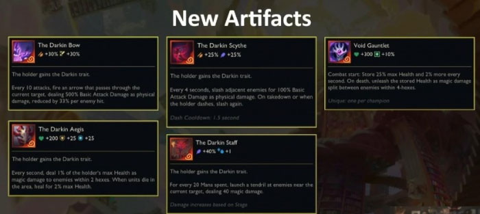 ĐTCL mùa 16: Tìm hiểu bộ Tạo Tác mới – có món còn cho tướng hiệu ứng Tộc