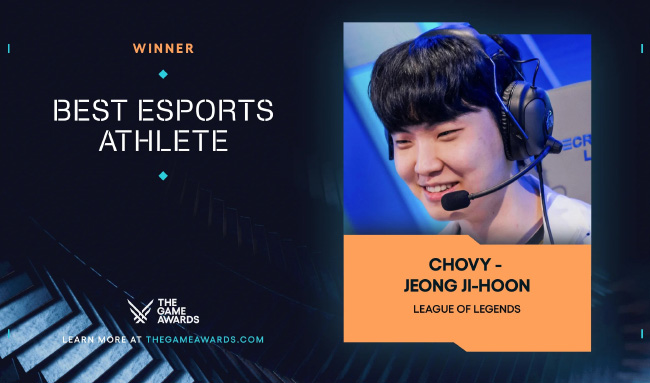 Chovy được giải tuyển thủ eSports của năm 2025 trong The Game Awards