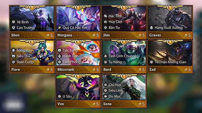 Tất tần tật sức mạnh tướng 5 vàng trong ĐTCL mùa 17: Thần Không Gian