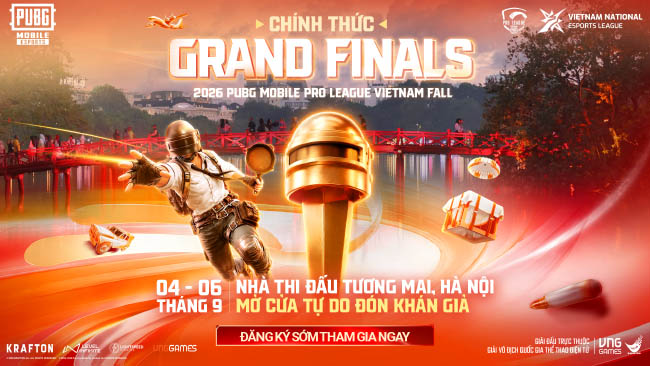 Hà Nội đăng cai Chung Kết tổng giải đấu 2026 PUBG Mobile Pro League Vietnam Fall